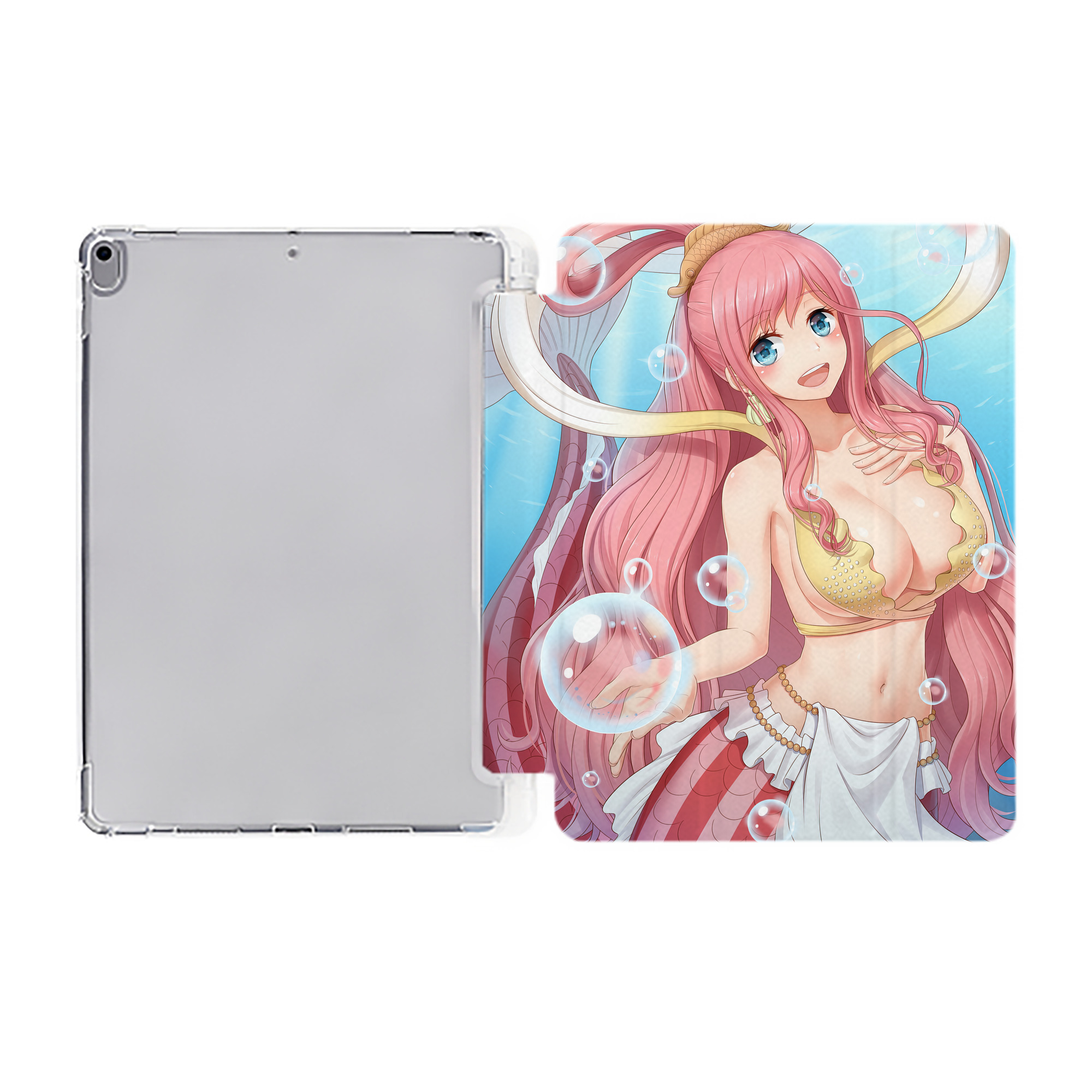 （画像用） ワンピース ONE PIECE IPad ケース ペン収納付き 三つ折りスタンド PUレザー×シリコン 対応機種9.5/10.5/10.9インチ